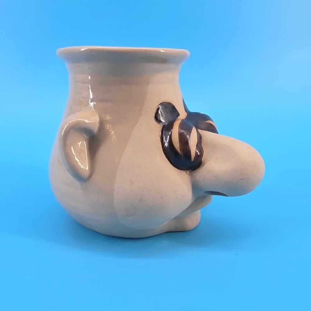 Mr Sniffles Egg Yolk Separator Its‎ Snot a Mug Ceramic Novelty Kitchen Tool Tan